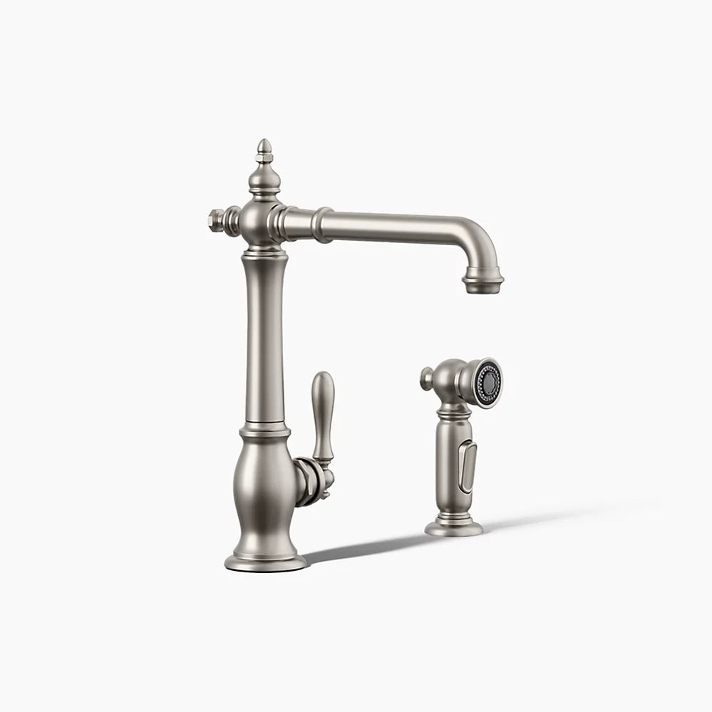 Kohler Artifacts® Single-handle kitchen sink faucet with side sprayer