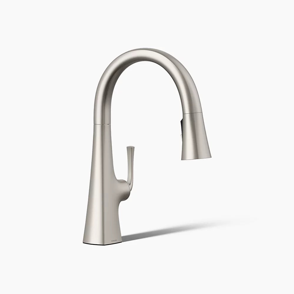 Kohler Graze® Pull-down kitchen sink faucet with three-function sprayhead