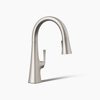 Kohler Graze® Pull-down kitchen sink faucet with three-function sprayhead