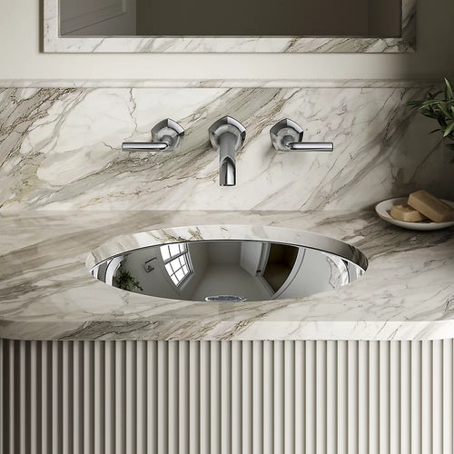 Bachata® 20" oval drop-in/undermount bathroom sink