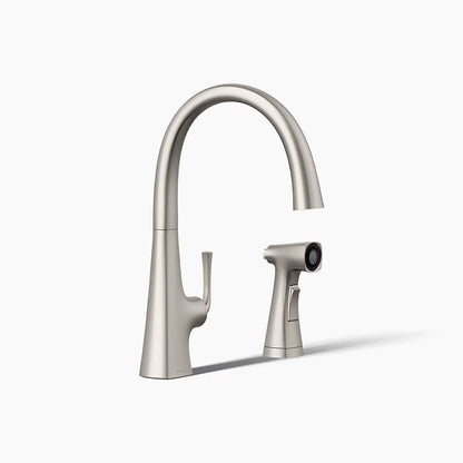Kohler Graze® Single-handle kitchen sink faucet with two-function side sprayer