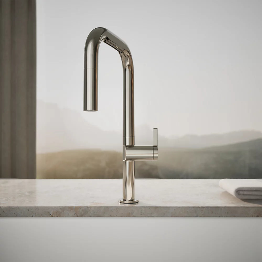 Kohler Components® Pull-down kitchen sink faucet with two-function sprayhead