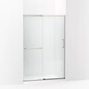 Kohler Sliding shower door, 70-1/2" H x 44-1/4 - 47-5/8" W, with 1/4" thick Frosted glass