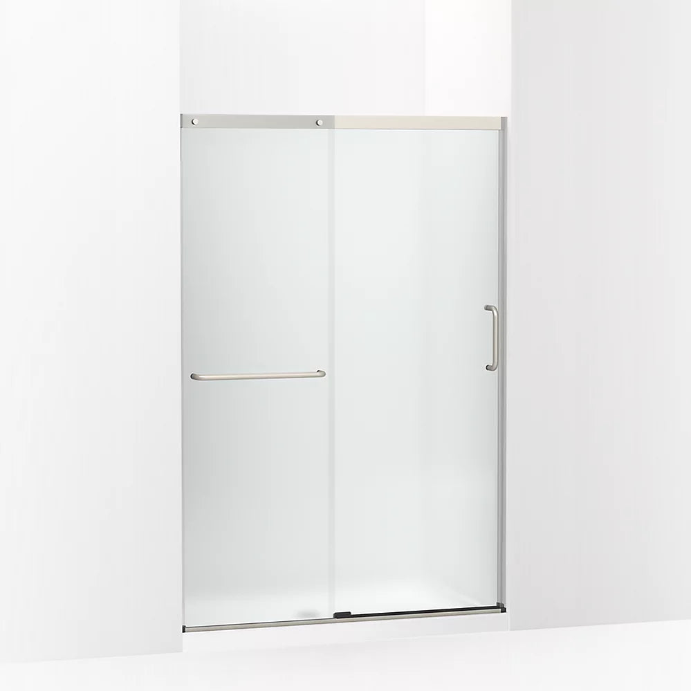 Kohler Sliding shower door, 70-1/2" H x 44-1/4 - 47-5/8" W, with 1/4" thick Frosted glass