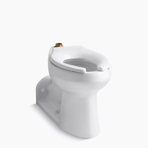 Kohler Floor-mount top spud flushometer bowl with exposed trapway