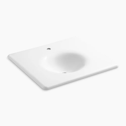 Kohler 25" Enameled cast iron vanity top with integrated round sink