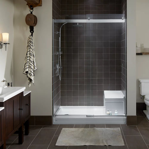 Kohler Tresham® 60" x 32" alcove shower base, left drain