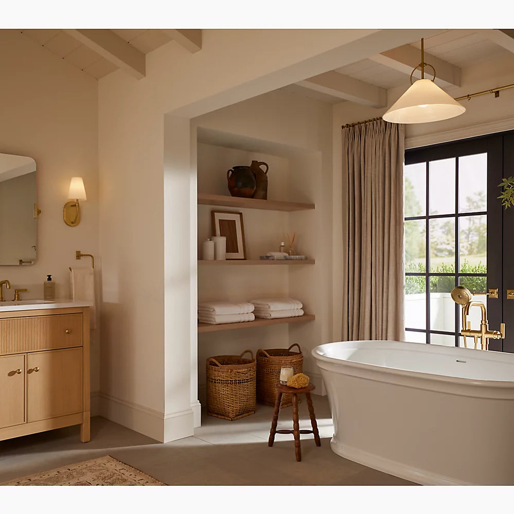 Kohler Floor-mount bath filler trim with handshower