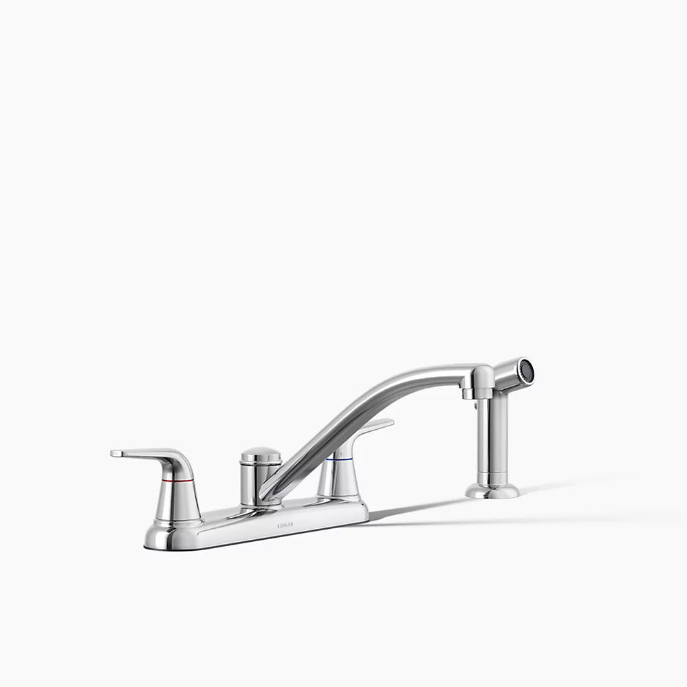 Kohler Two-handle kitchen sink faucet with side sprayer