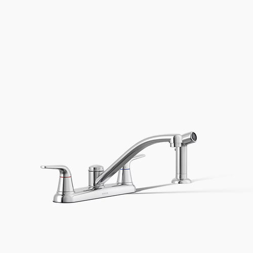 Kohler Two-handle kitchen sink faucet with side sprayer