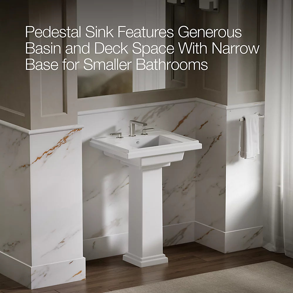 Kohler 24" square pedestal bathroom sink