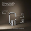 Kohler Single-handle kitchen sink faucet with two-function extended-reach spout and side sprayer