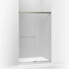 Kohler Sliding shower door, 70" H x 44-5/8 - 47-5/8" W, with 1/4" thick Frosted glass