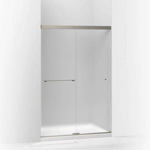 Kohler Sliding shower door, 70" H x 44-5/8 - 47-5/8" W, with 1/4" thick Frosted glass