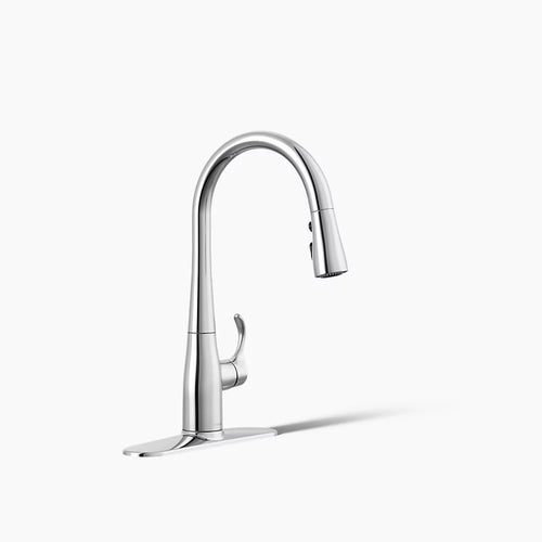 Kohler Compact pull-down kitchen sink faucet with three-function sprayhead