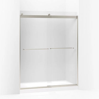 Kohler Sliding shower door, 74" H x 56-5/8 - 59-5/8" W, with 1/4" thick Frosted glass
