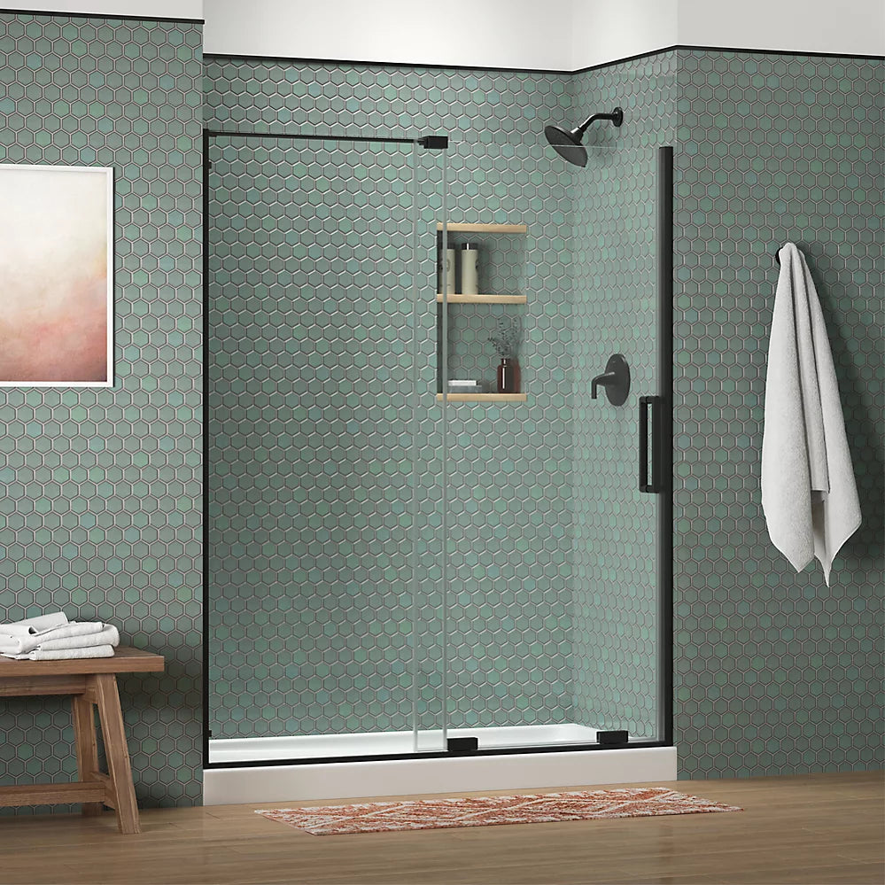 Kohler Sliding shower door, 71-3/4" H x 55-3/4 - 59-3/4" W, with 5/16" thick Crystal Clear glass