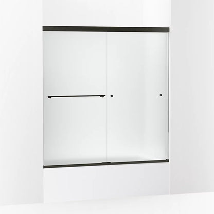 Kohler Sliding bath door, 62" H x 56-5/8 - 59-5/8" W, with 5/16" thick Frosted glass