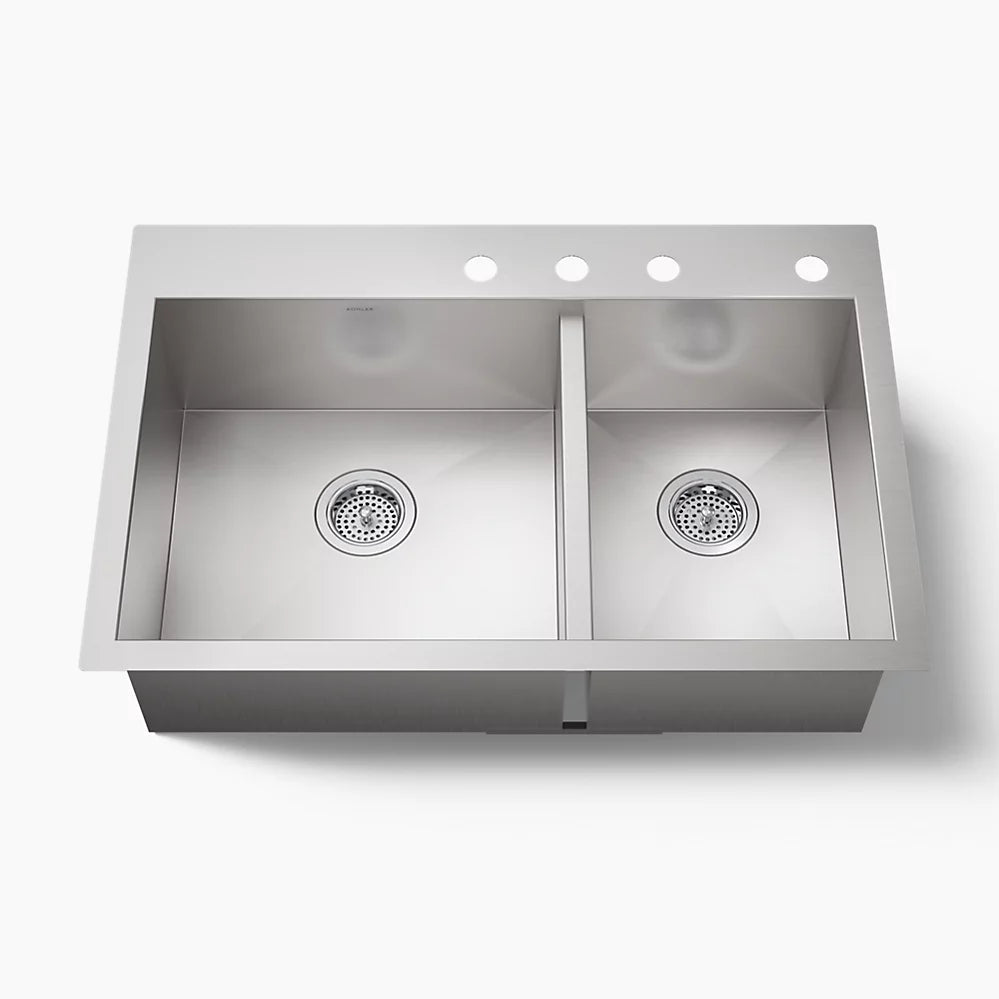 Kohler Vault Top- Double-bowl 33-Inch Undermount Kitchen Sink