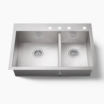 Kohler Vault Top- Double-bowl 33-Inch Undermount Kitchen Sink