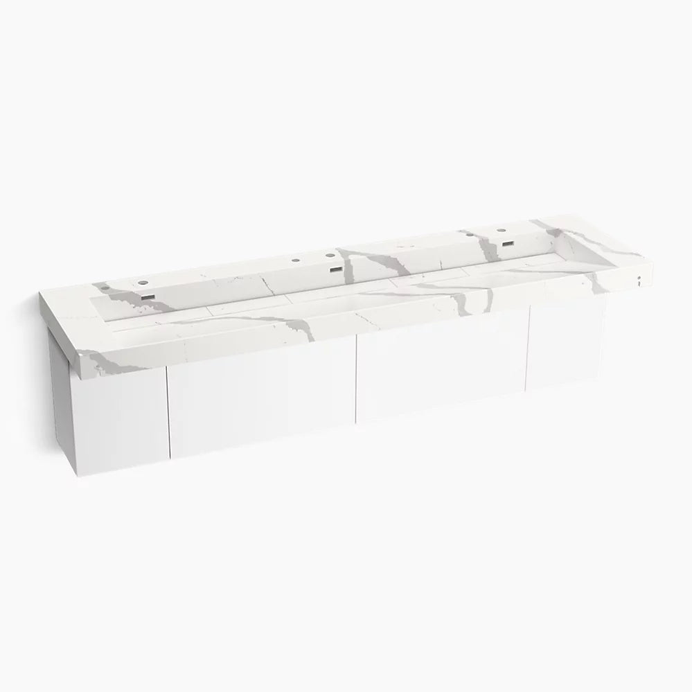 Kohler 90" wall-mount trough lavatory system