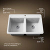 Kohler Riverby® 33" top-mount double-bowl workstation kitchen sink
