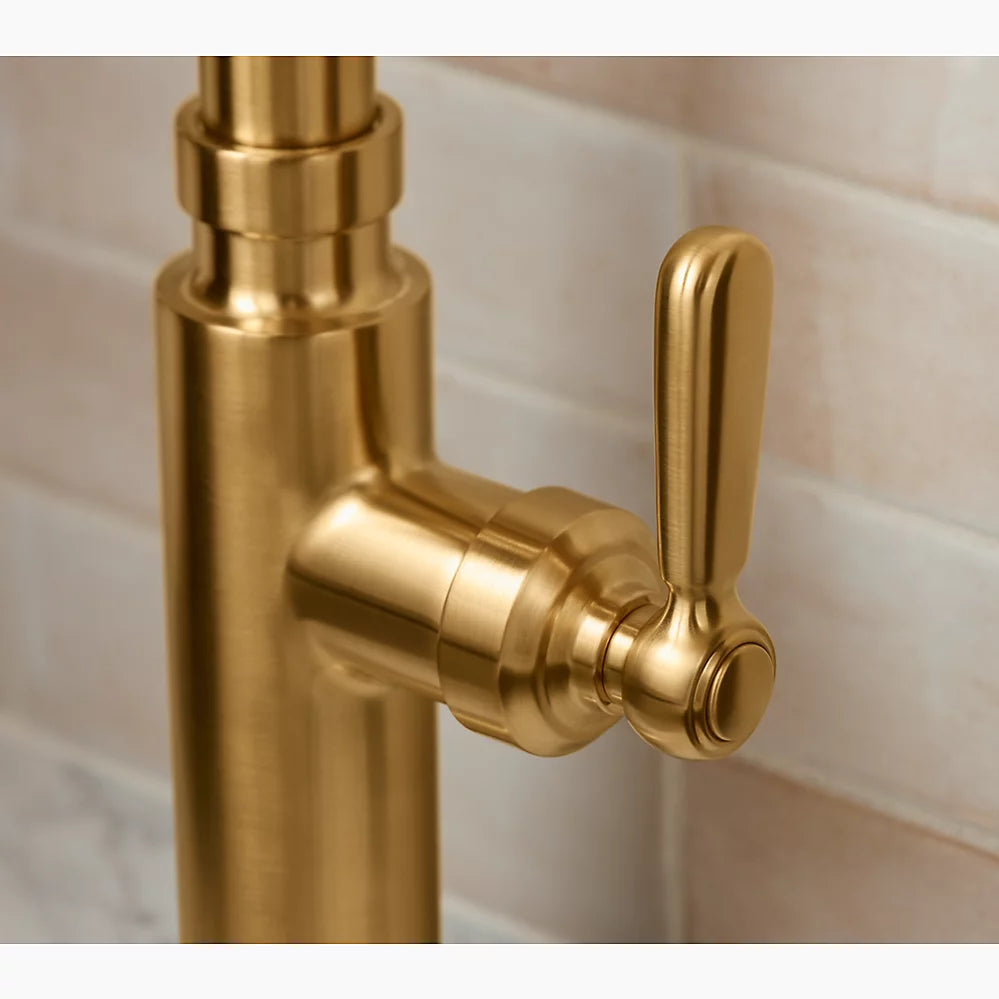 Kohler Pull-down kitchen sink faucet with three-function sprayhead