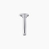 Kohler 6" ceiling-mount single-function rainhead arm and flange