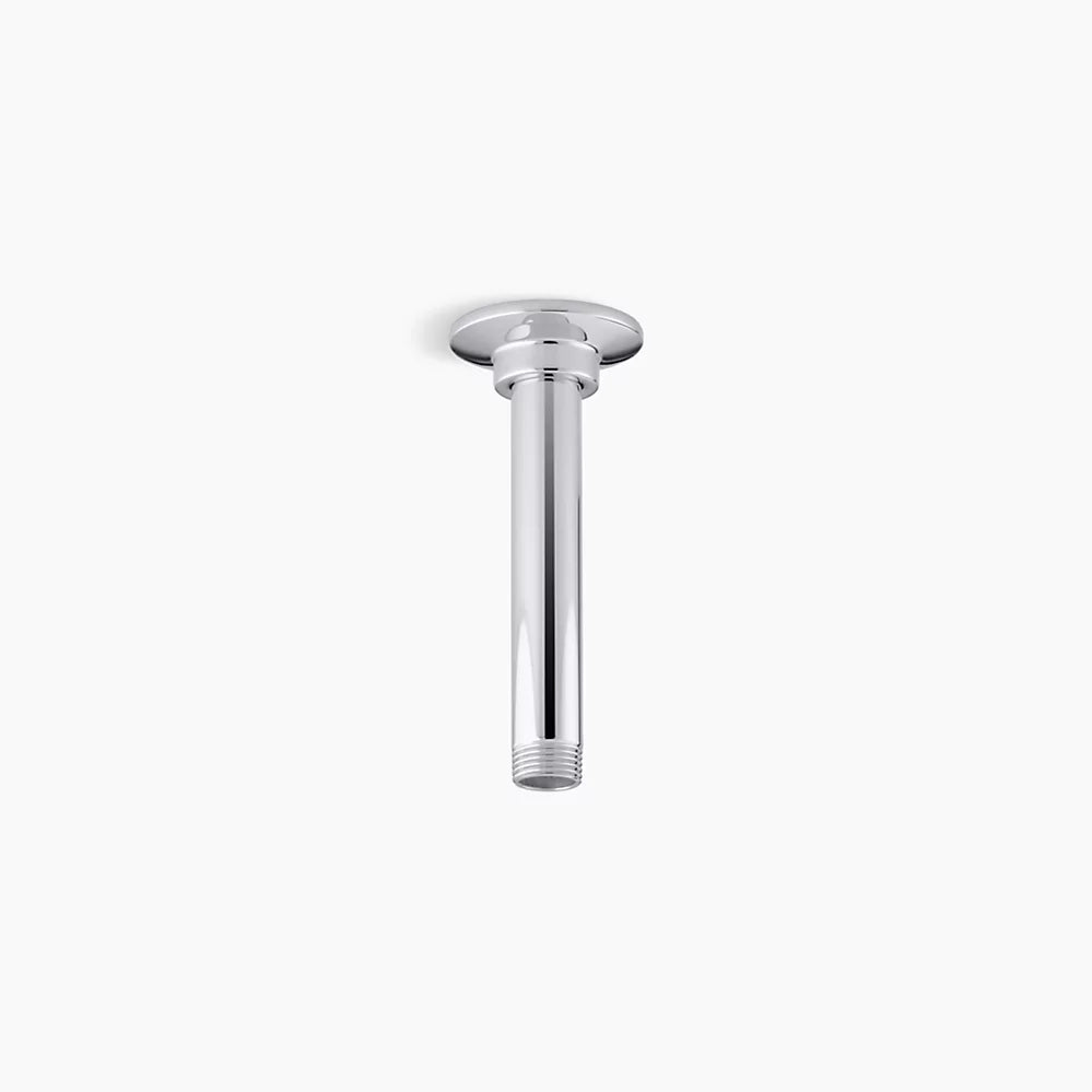 Kohler 6" ceiling-mount single-function rainhead arm and flange