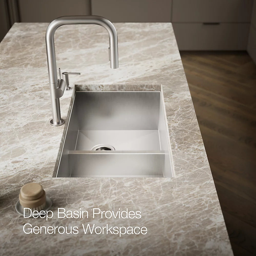 Kohler Vault™ Smart Divide® 33" top-/undermount double-bowl kitchen sink