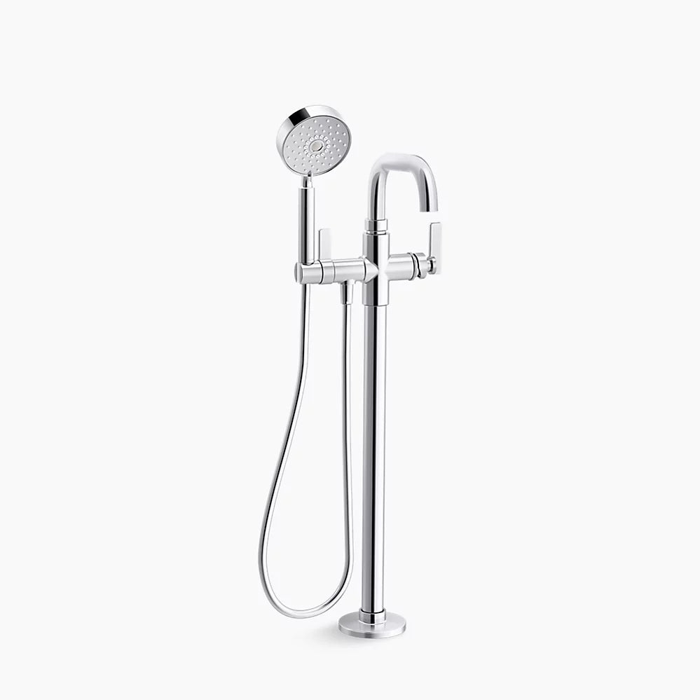 Kohler Floor-mount bath filler trim with handshower