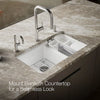 Kohler Riverby® 33" undermount double-bowl workstation kitchen sink
