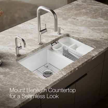 Kohler Riverby® 33" undermount double-bowl workstation kitchen sink