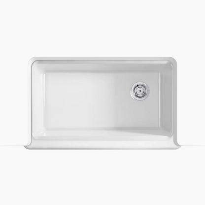 Kohler 35-3/4" undermount single-bowl farmhouse workstation kitchen sink