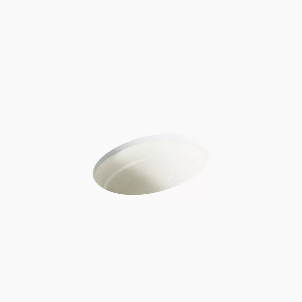 Kohler 20-3/4" oval undermount bathroom sink, no overflow