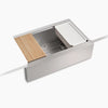 Kohler 32-1/2" undermount single-bowl farmhouse workstation kitchen sink