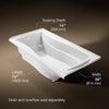 Kohler Mariposa 72" x 36" Alcove bath, left drain