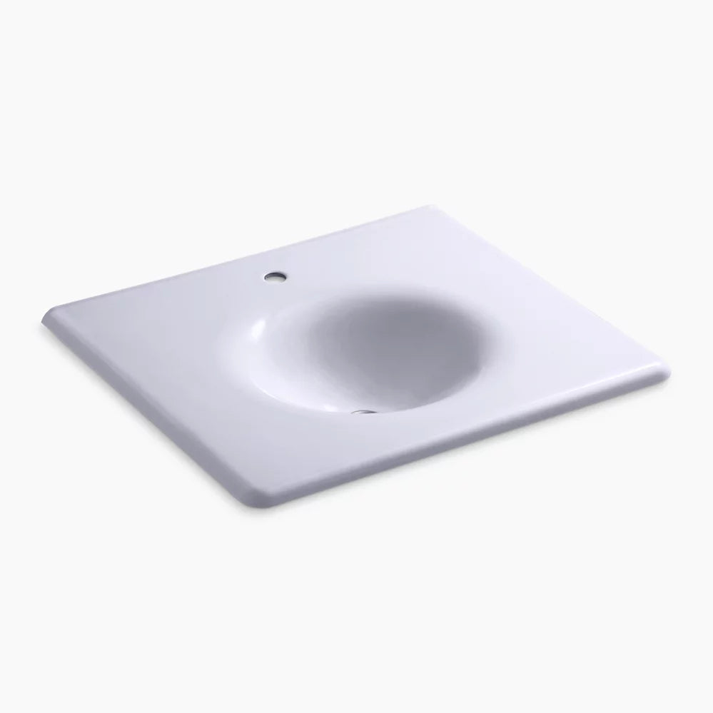 Kohler 25" Enameled cast iron vanity top with integrated round sink