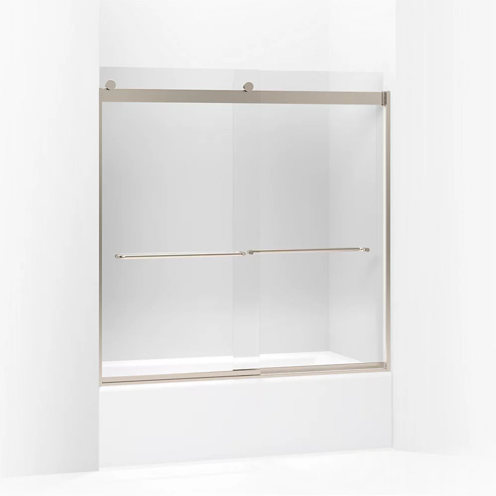 Kohler Levity 56-5 -59-5 W 59-3 H Bypass Bath Door With 1 -thick Crystal Clear Glass 5/8-Inch Tub Door