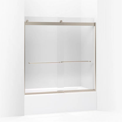 Kohler Levity 56-5 -59-5 W 59-3 H Bypass Bath Door With 1 -thick Crystal Clear Glass 5/8-Inch Tub Door