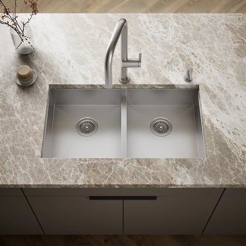 Kohler Vault™ 33" top-/undermount double-bowl kitchen sink