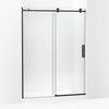 Kohler Sliding shower door, 78" H x 56-1/8 - 59-7/8" W, with 3/8" thick Crystal Clear glass
