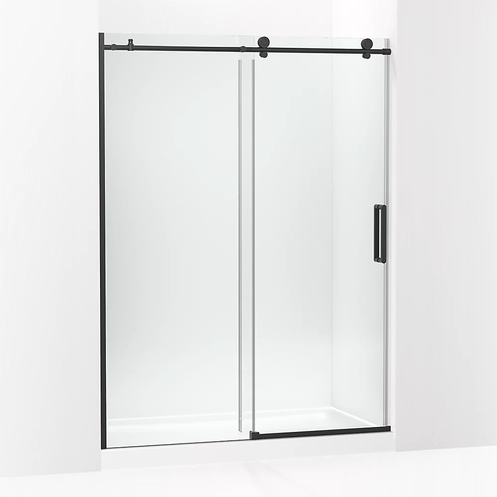 Kohler Sliding shower door, 78" H x 56-1/8 - 59-7/8" W, with 3/8" thick Crystal Clear glass