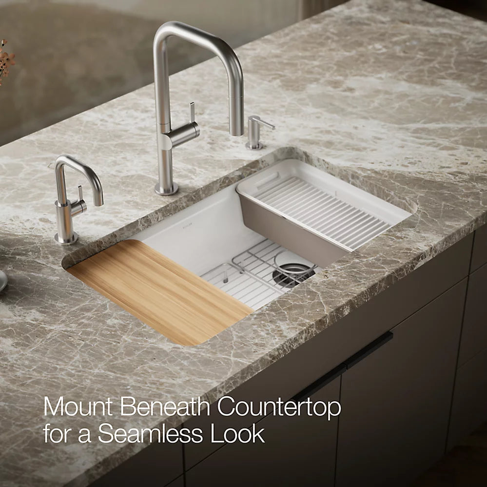 Kohler Riverby® 33" undermount single-bowl workstation kitchen sink