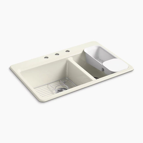 Kohler 33" top-mount double-bowl workstation kitchen sink