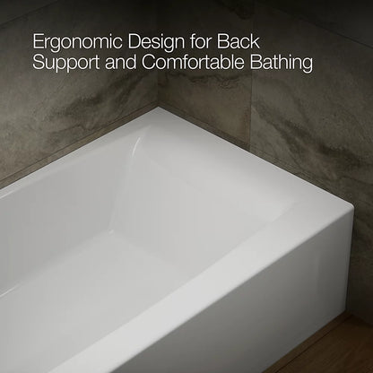 Kohler Entity 60" x 30" alcove bath, left drain