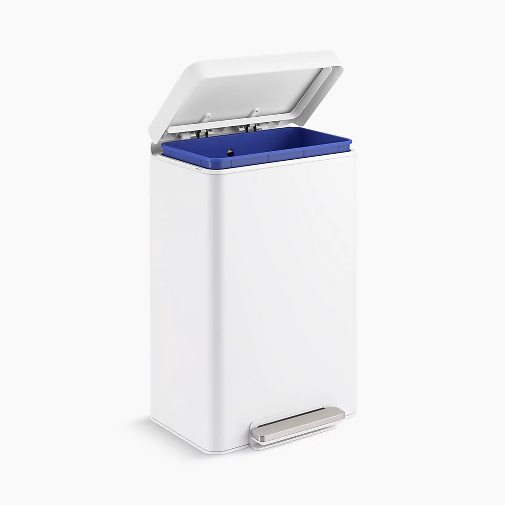 Kohler 13-gallon stainless steel step trash can