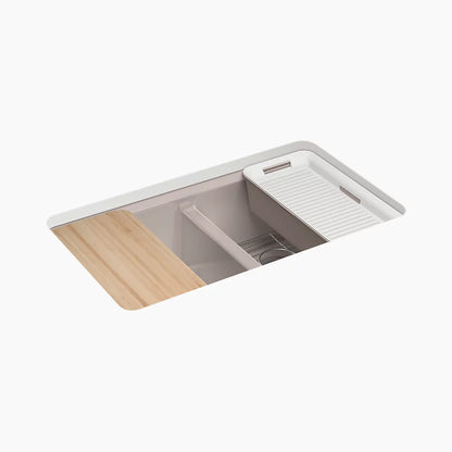 Kohler 33" undermount double-bowl workstation kitchen sink