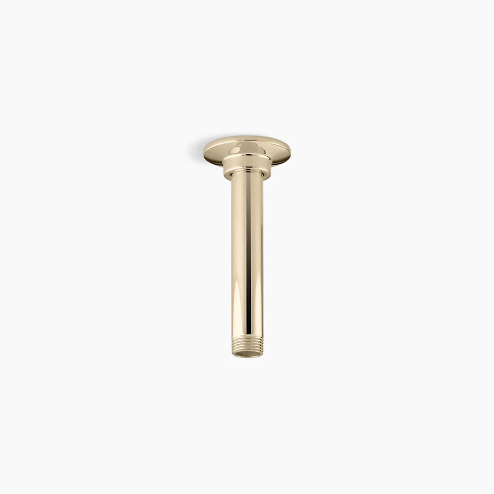Kohler 6" ceiling-mount single-function rainhead arm and flange