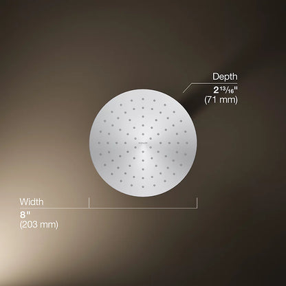 Kohler Round 8" single-function rainhead, 1.75 gpm